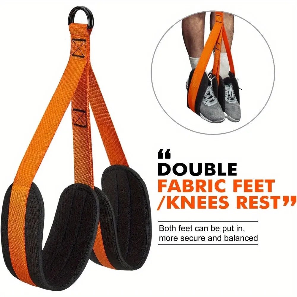 210lbs Resistance Band Adjustable Weight Size Pull Up Assistance Bands with Fabric Foot Knee Rests for Pull-Up Assistance