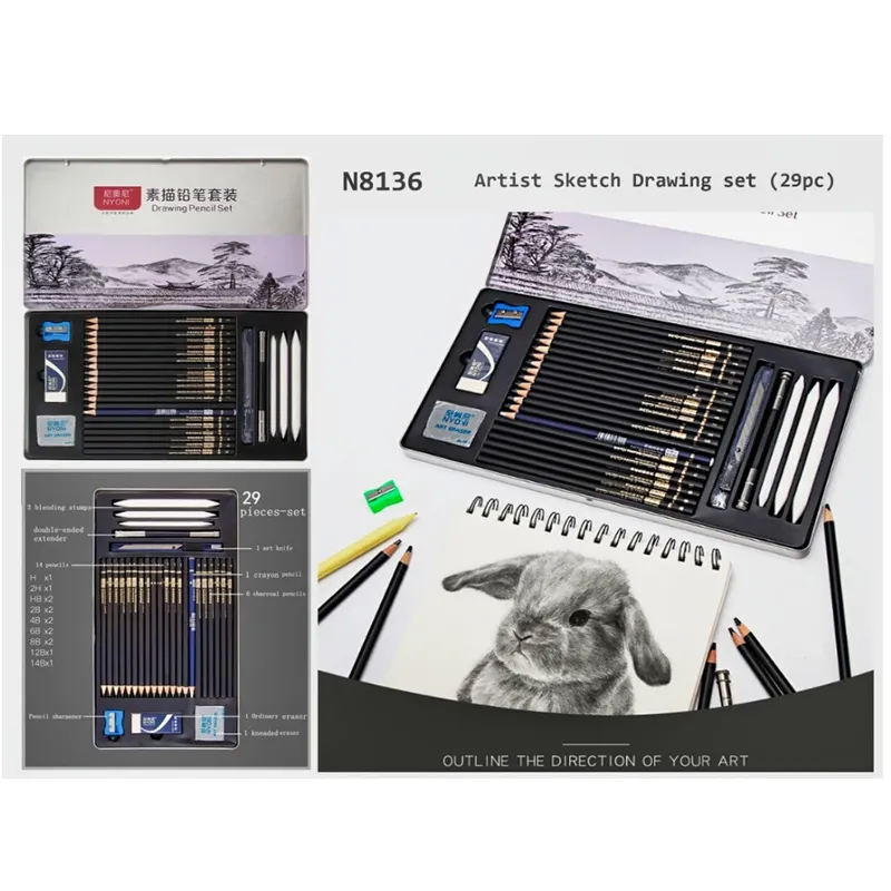 29 Piece Quality Sketch Pencil Set Gc-34