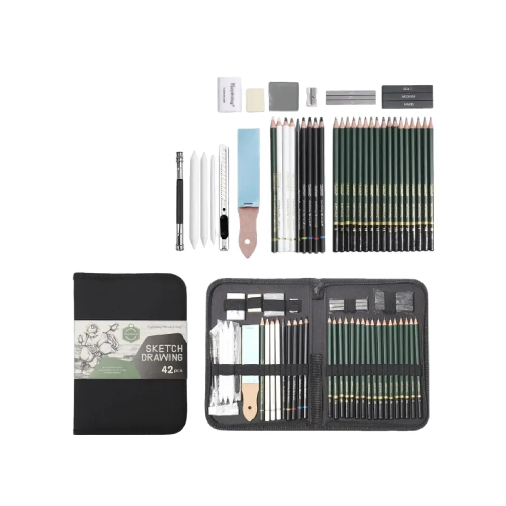 42-Piece Professional Drawing Sketching Pencil Set Gf-40