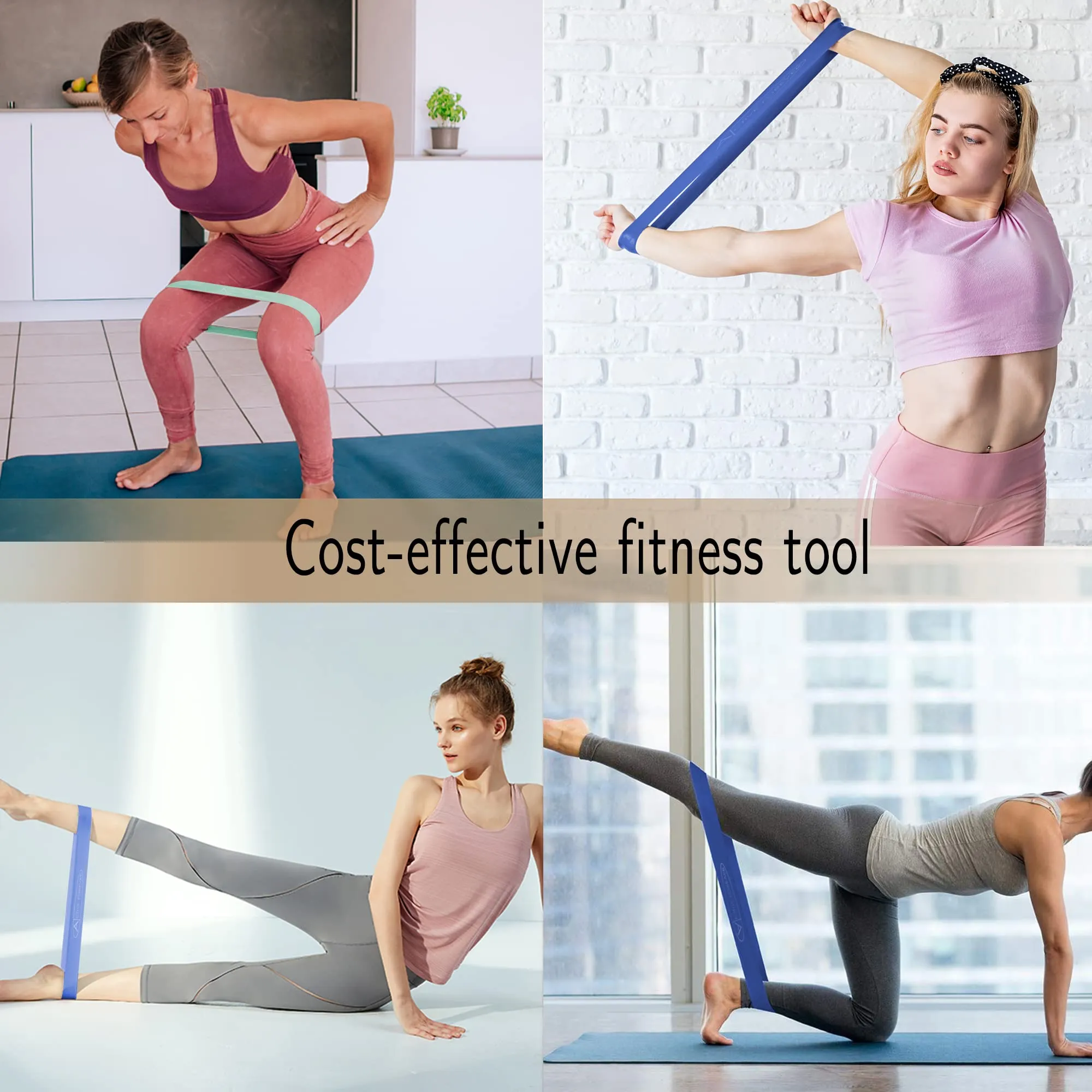 ACTIVE FOREVER Resistance Bands Set of 5, For Resistance Training, Muscle Stretching, Yoga and Other Fitness Exercises Blue