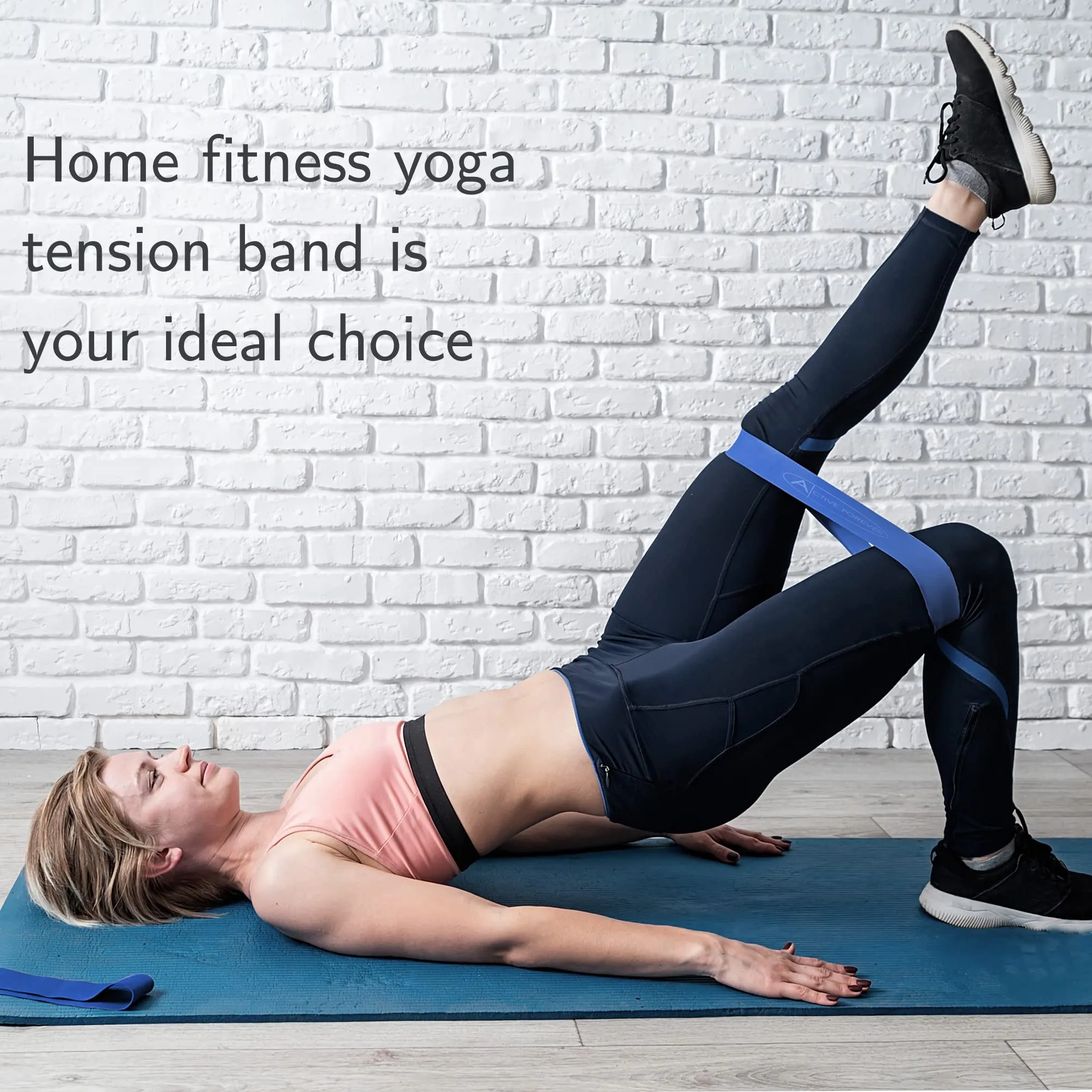 ACTIVE FOREVER Resistance Bands Set of 5, For Resistance Training, Muscle Stretching, Yoga and Other Fitness Exercises Blue