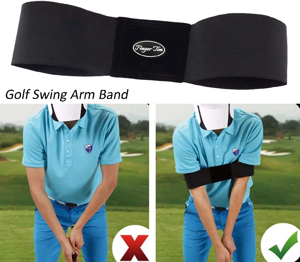 Amy Sport Golf Swing Training Aid Wrist Hinge Adjustable Arm Band with Hanger Smartball Connection Band for Correction, Men Women Ball Between Arms Practice Tool