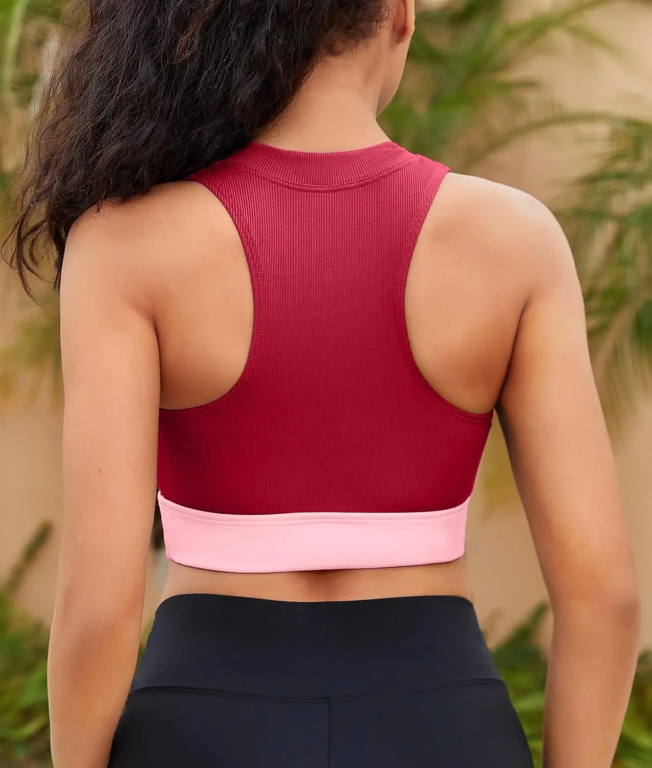 beautyin Sleeveless Slim Fitted Crop Tops for Women Front Zip Up Ribbed Racerback Swimwear
