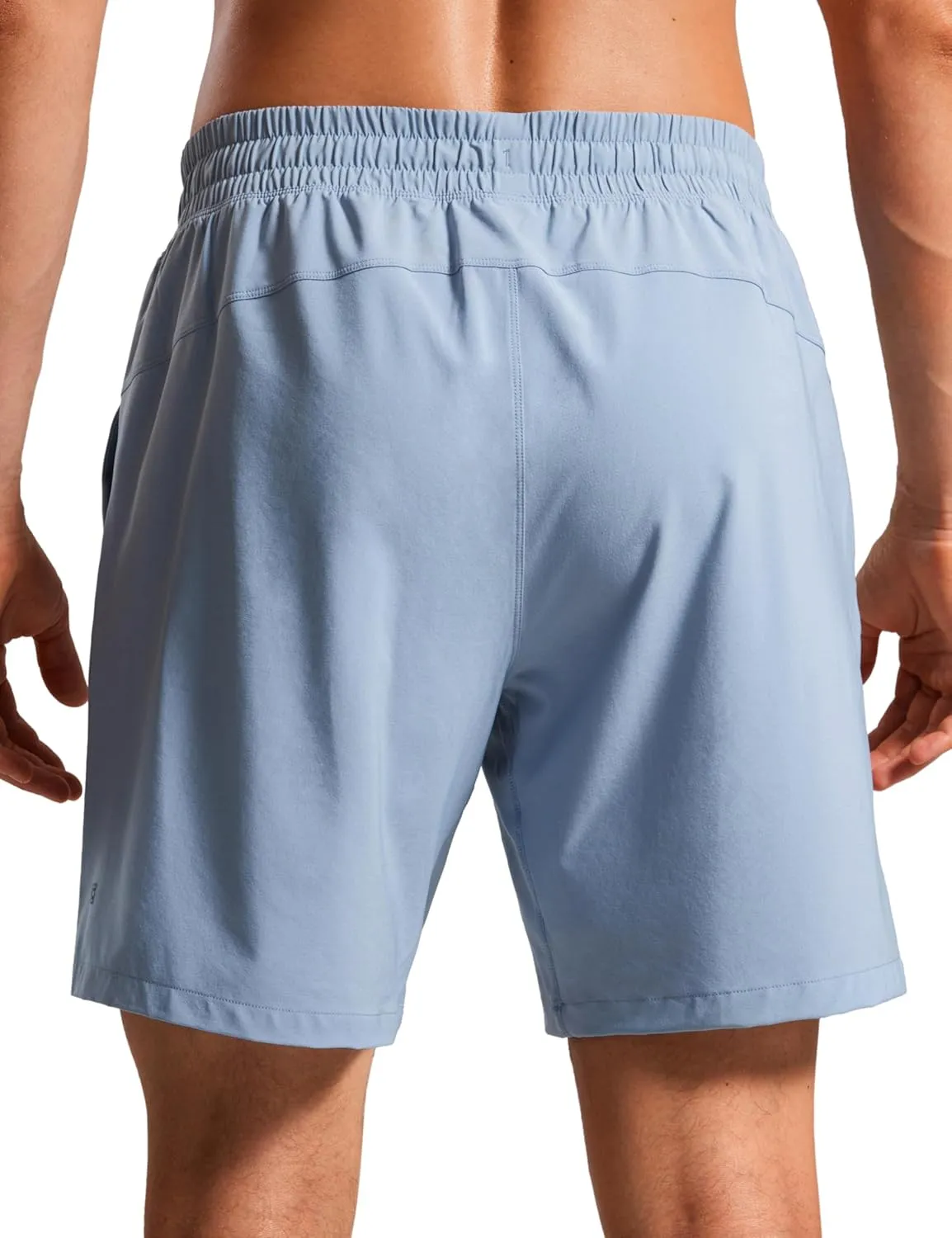 CRZ YOGA Mens Swim Trunks 7'' Quick Dry Mesh Lining Athletic Casual Swimwear Shorts with Zipper Pockets