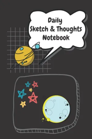 Daily Sketch & Thoughts Notebook by Arty Chinstrap: Cool design inside, 6X9, 120 Pages, White paper Paperback  February 25, 2022