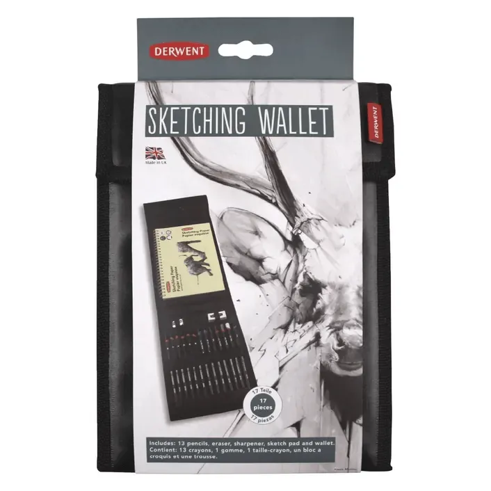 Derwent Sketching Pencils Wallet Set With Sketch Pad