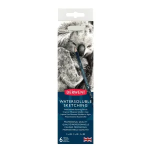 Derwent Watersoluble Sketching Pencils Set of 6