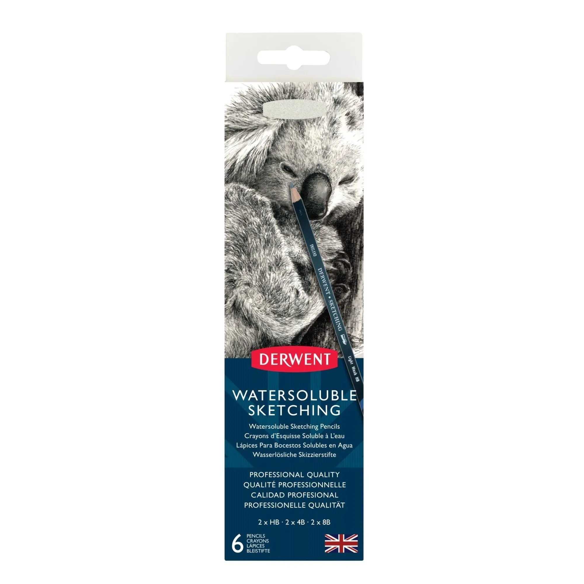 Derwent Watersoluble Sketching Pencils Set of 6