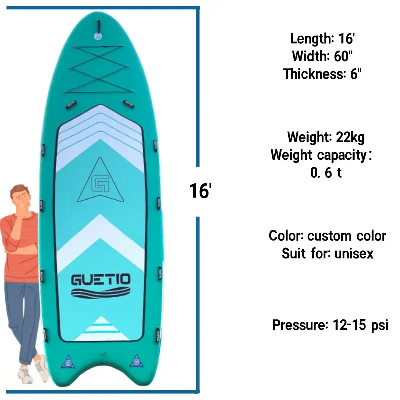 Family SUP Factory Multi Person Mega Drop Stitch Inflatable Stand Up Paddle Board