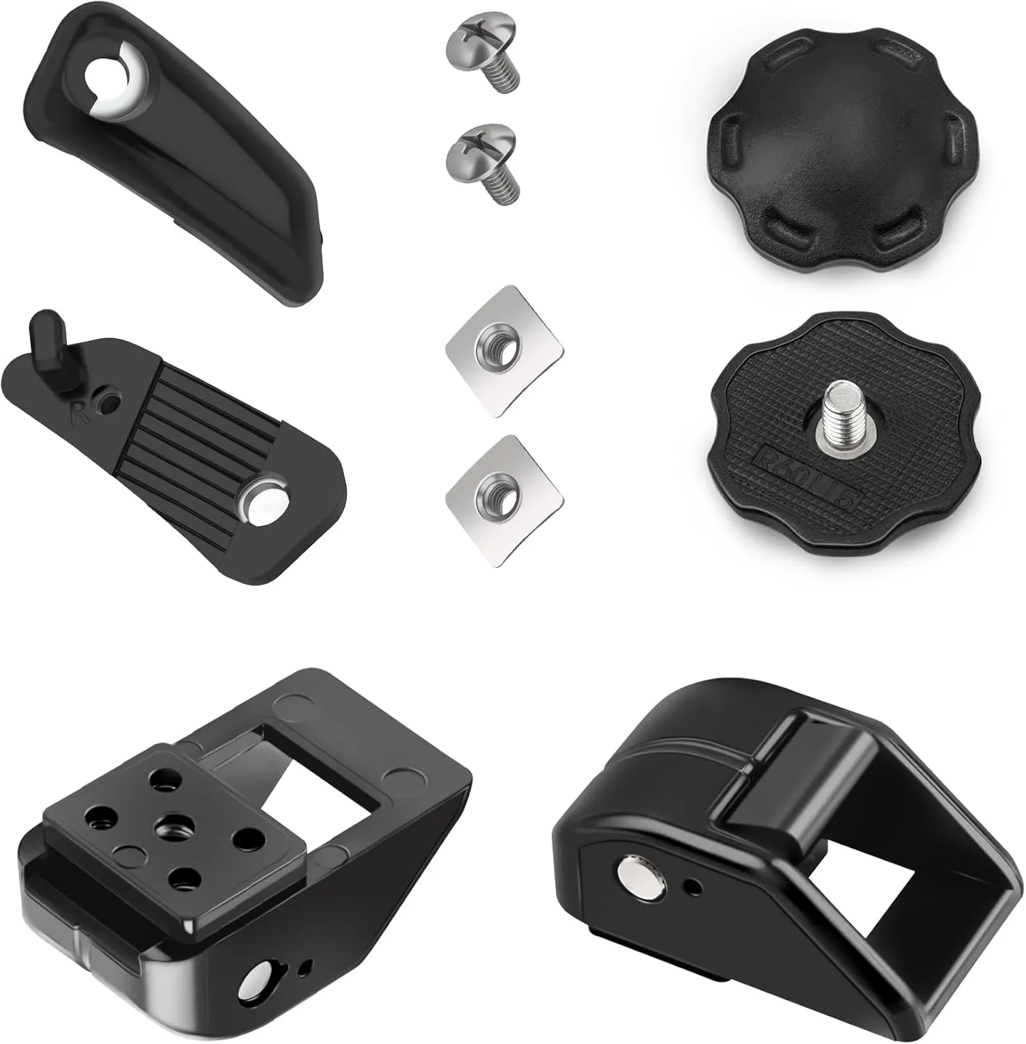 Football Helmet Chin Strap Fastener Set for Riddell Speedflex Helmet, Football Chin Strap Cam Lock Housing and Thumb Screws for Speedflex Chinstrap, Football Part