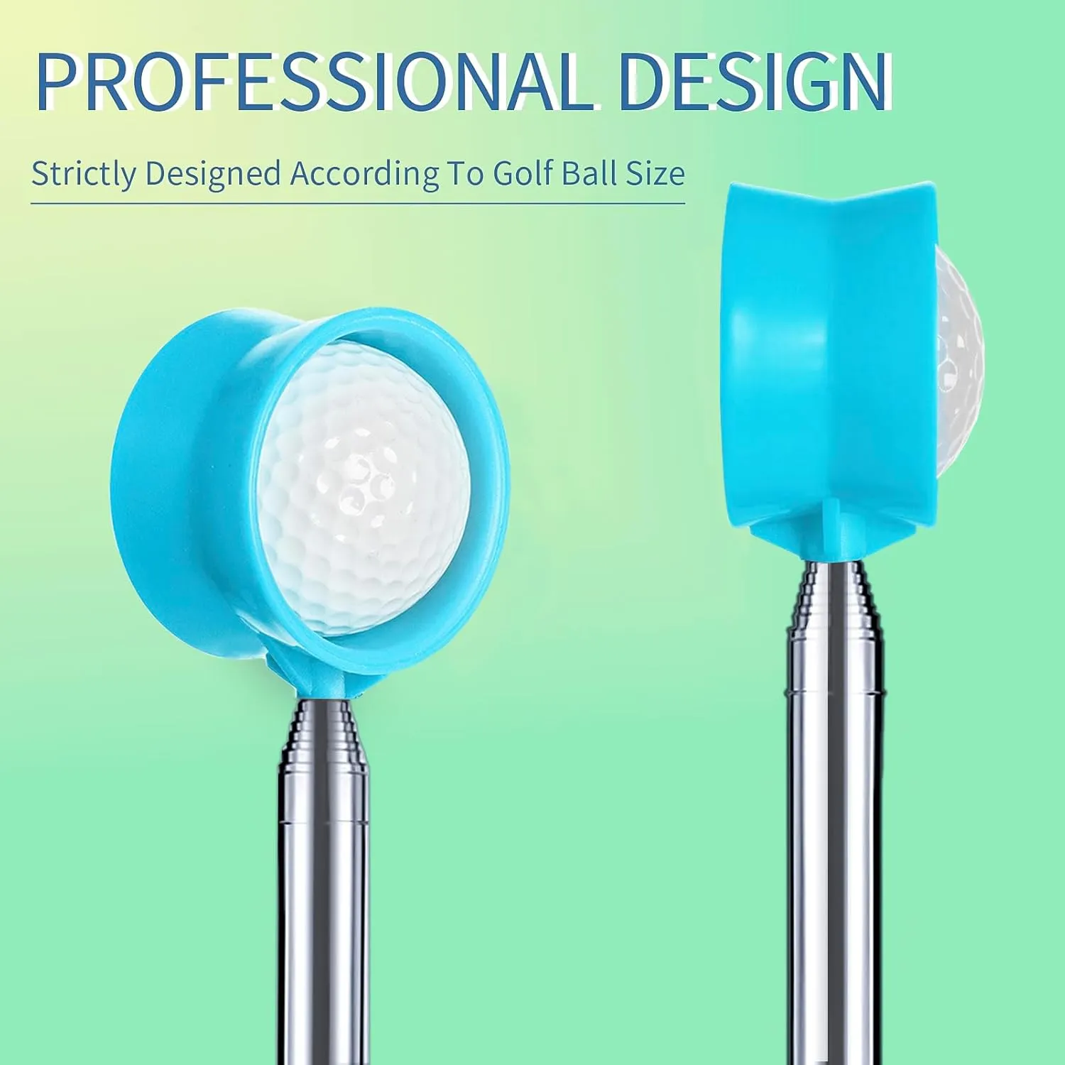 Golf Ball Retriever for Water Telescopic, 9Ft/12Ft Stainless Steel Ball Retriever Tool Golf Ball Grabber