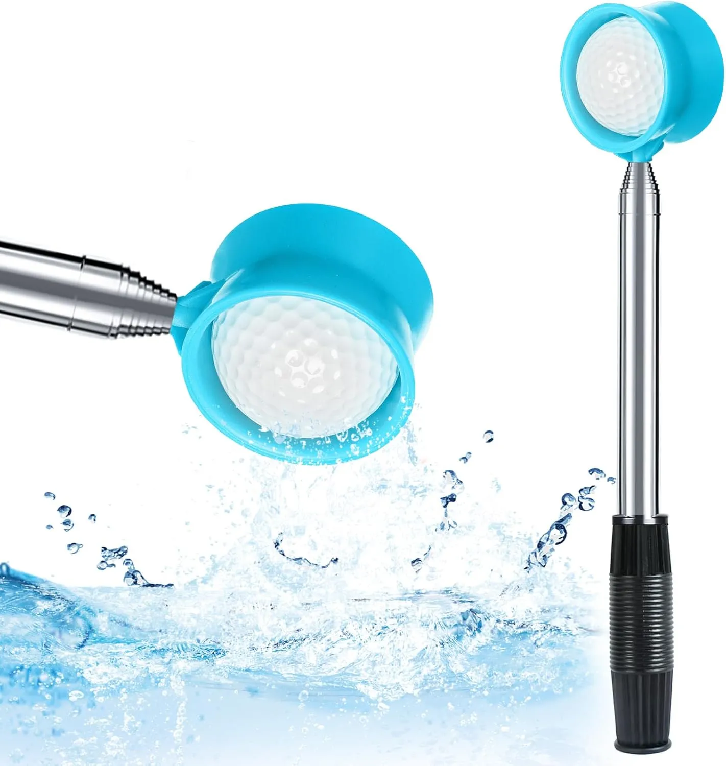 Golf Ball Retriever for Water Telescopic, 9Ft/12Ft Stainless Steel Ball Retriever Tool Golf Ball Grabber