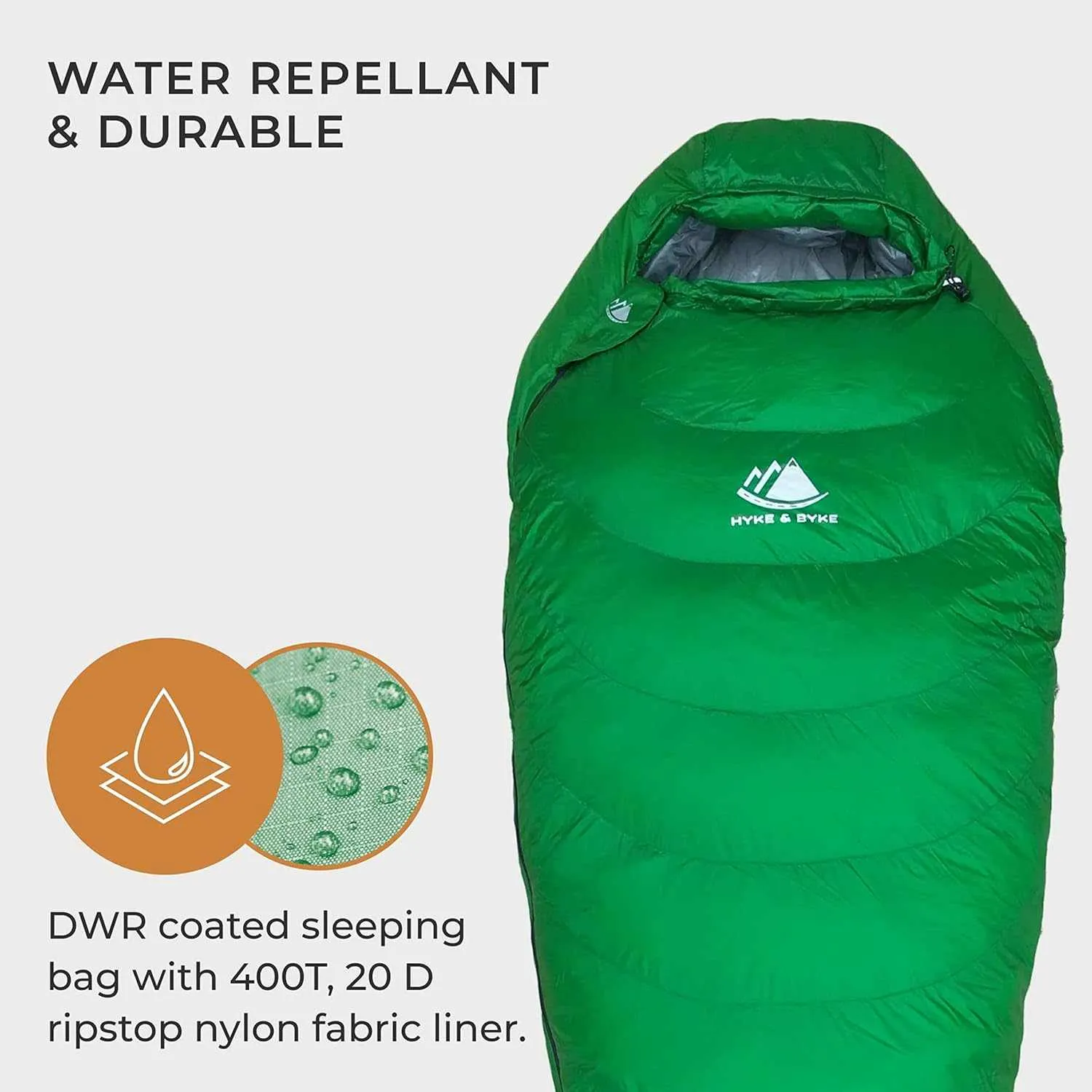 Hyke & Byke Katahdin 0°F Cold Weather Mummy Hiking & Backpacking Sleeping Bag