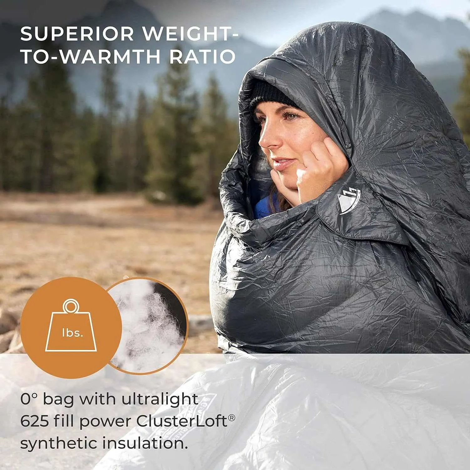 Hyke & Byke Katahdin 0°F Cold Weather Mummy Hiking & Backpacking Sleeping Bag