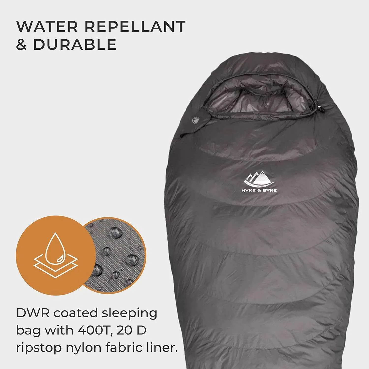 Hyke & Byke Katahdin 0°F Cold Weather Mummy Hiking & Backpacking Sleeping Bag