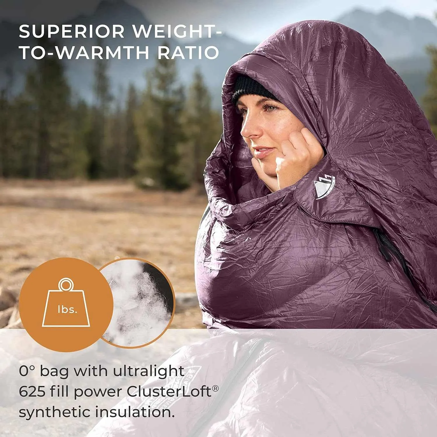 Hyke & Byke Katahdin 0°F Cold Weather Mummy Hiking & Backpacking Sleeping Bag