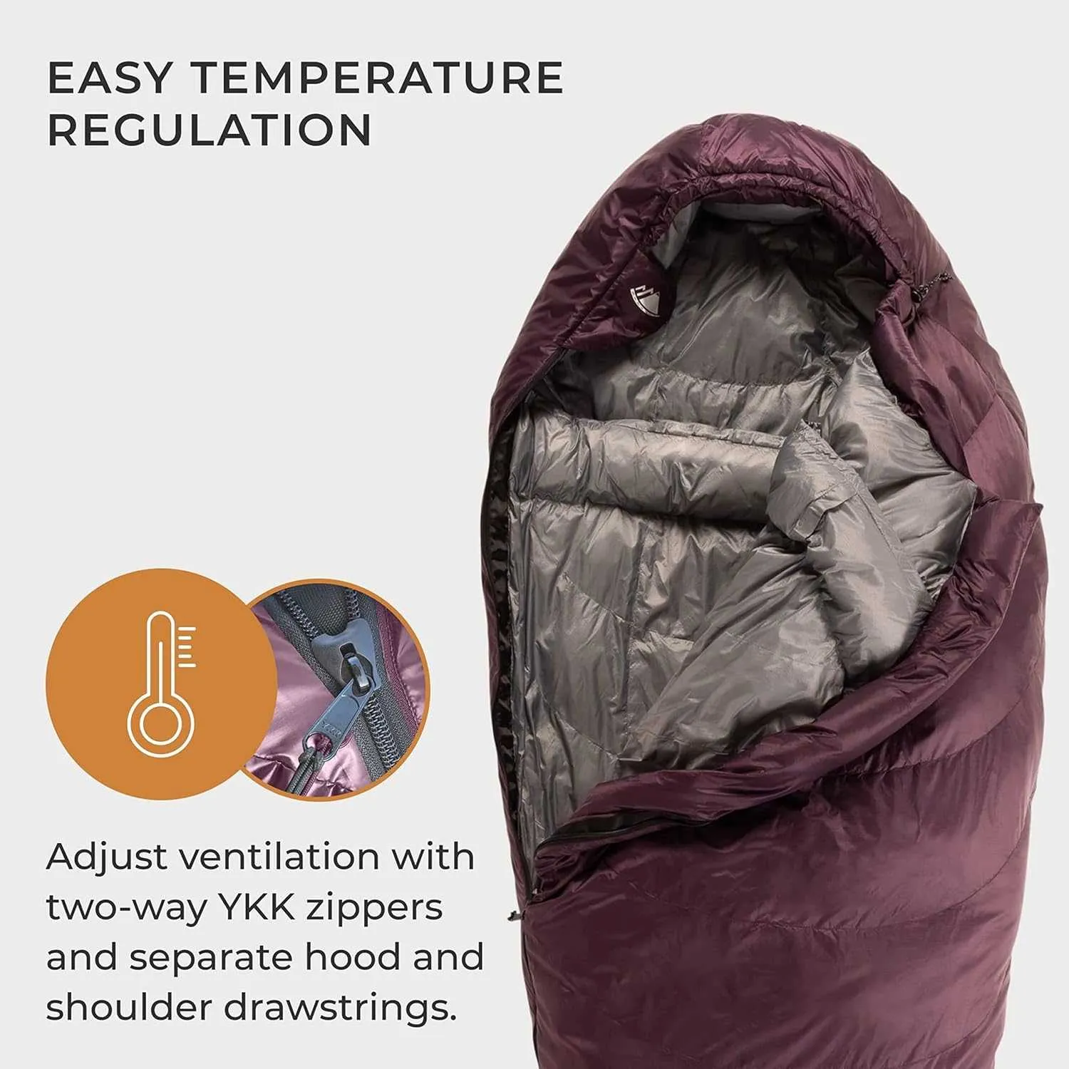 Hyke & Byke Katahdin 0°F Cold Weather Mummy Hiking & Backpacking Sleeping Bag