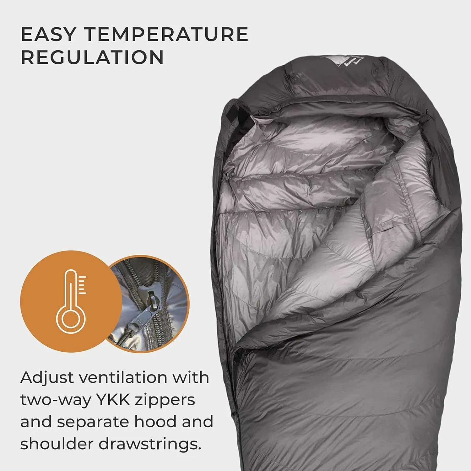 Hyke & Byke Katahdin 0°F Cold Weather Mummy Hiking & Backpacking Sleeping Bag