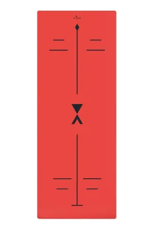 KALM Manifest Yoga Mat Eco-Friendly made with Natural Rubber for Best Grip and Excellent Support. ACT Red.
