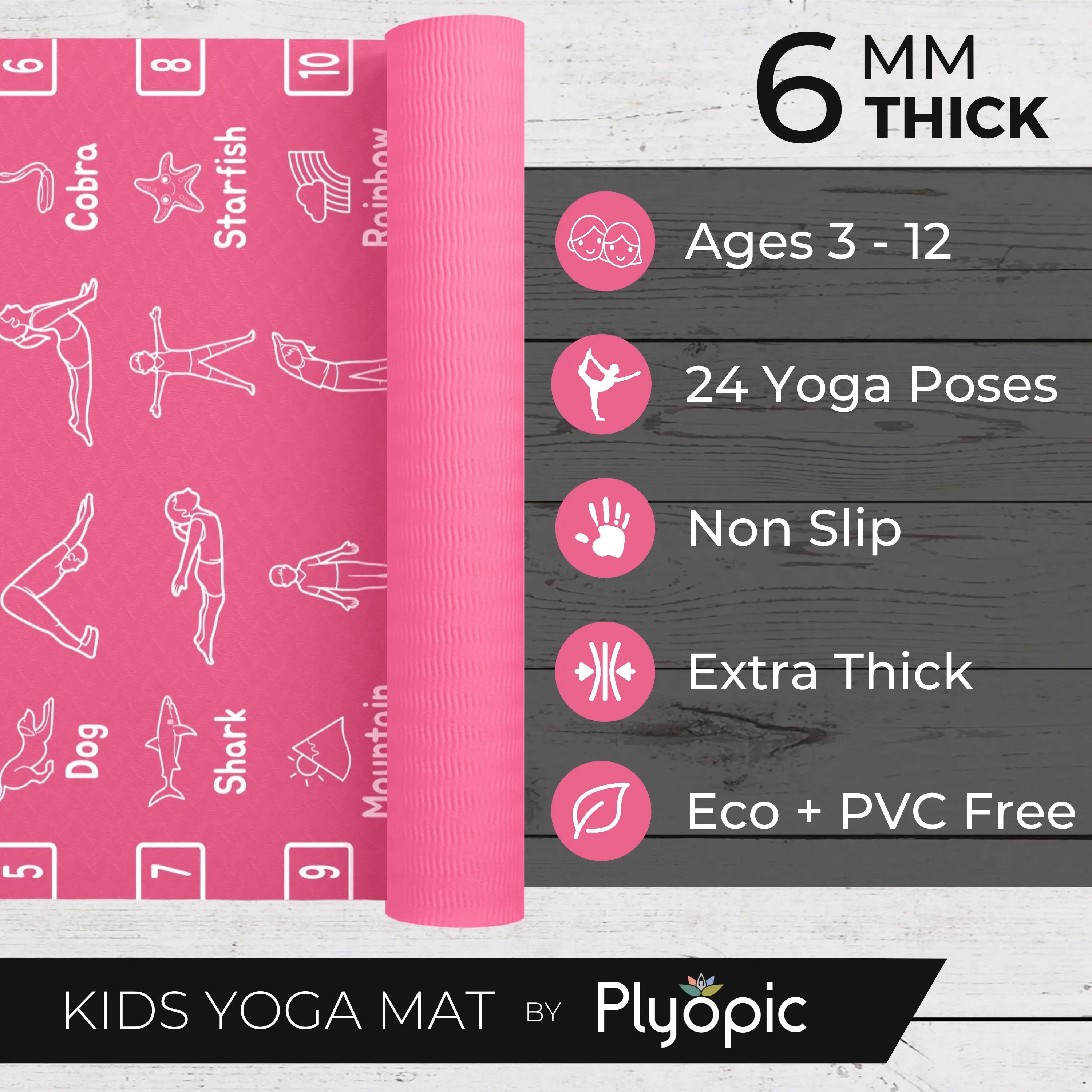Kids Yoga Mat - Pink