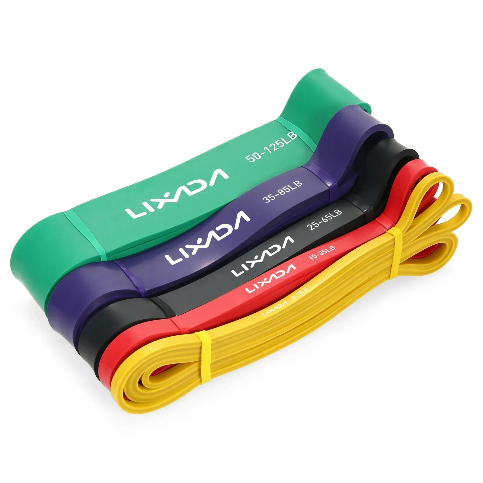 Lixada 5 Packs Pull Up Assist Bands Set Resistance Loop Bands Powerlifting Workout Exercise Stretch Bands with Door Anchor Foam
