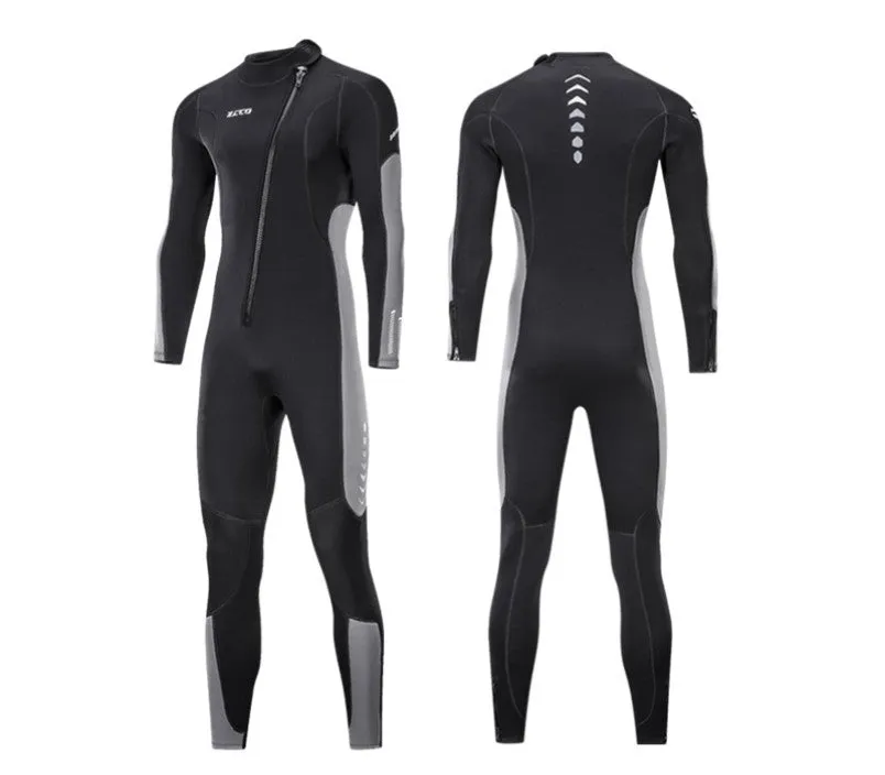 Mens Womens 3mm Wetsuit, Full Body Diving Suit Front Zip Wetsuit