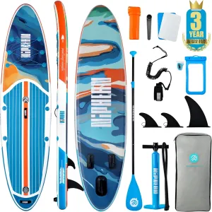 Niphean Inflatable Stand Up Paddle Board with SUP Accessories, Anti-Slip EVA Deck, 106 Inflatable Paddle Boards for Adults & Youth of All Skill Levels