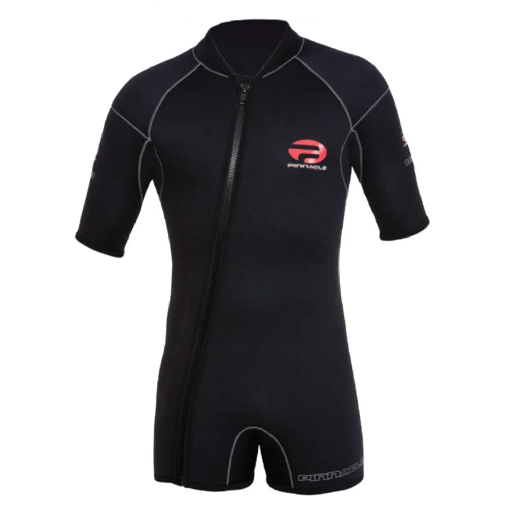 Pinnacle 5mm Mens Escape Hoodless Front Zip Shorty Wetsuit
