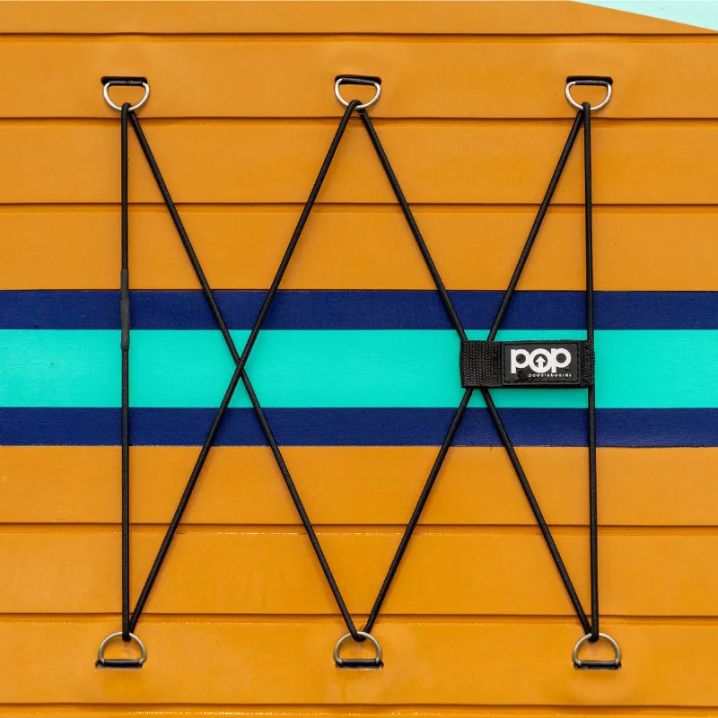 POP Board Co 11' Yacht Hopper Paddle Board Inflatable SUP - Teak/Blue/Mint