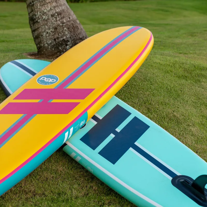 POP Board Co 11' Yacht Hopper Paddle Board Inflatable SUP - Teak/Blue/Mint