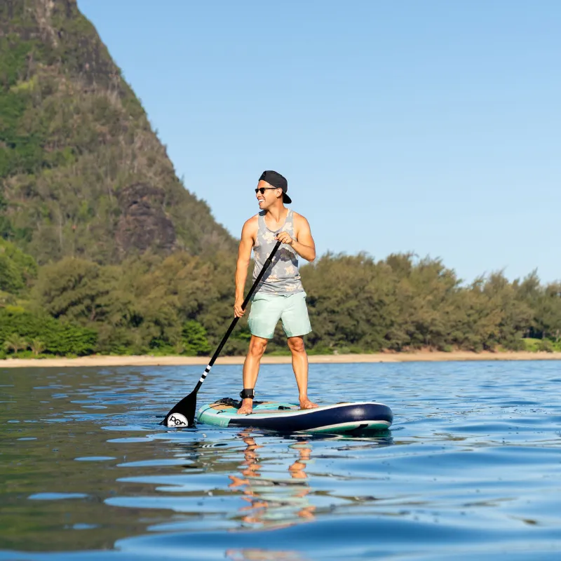 POP Board Co 11' Yacht Hopper Paddle Board Inflatable SUP - Teak/Blue/Mint