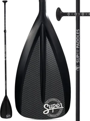 SUP Paddle - Carbon Fiber & Fiberglass Paddles - 3 Piece Adjustable Paddle Board Paddles w/Carbon Fiber or Fiberglass Performance Blades - Carbon, Fiberglass, or Aluminum Shaft Stand-Up Paddles