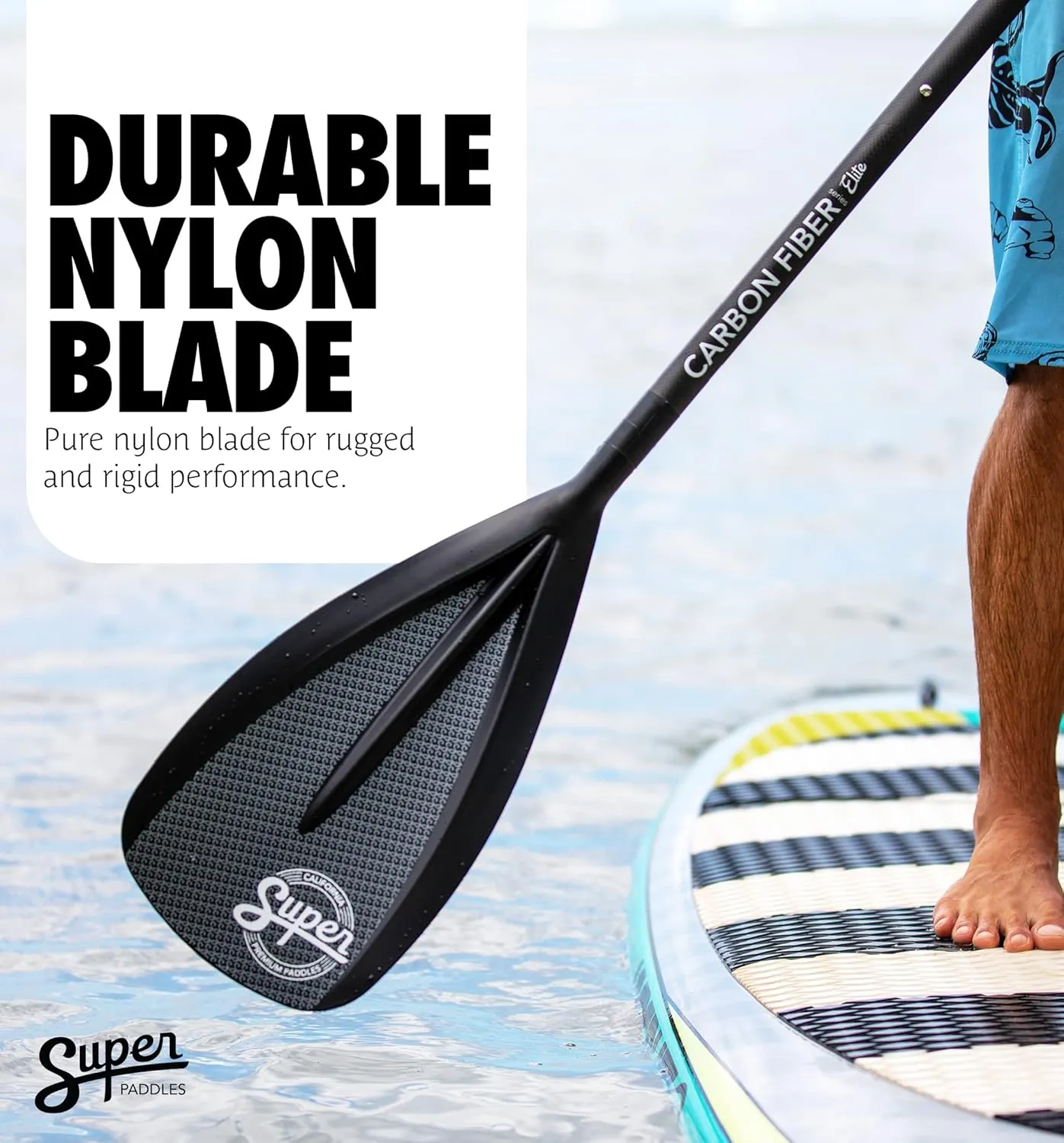 SUP Paddle - Carbon Fiber & Fiberglass Paddles - 3 Piece Adjustable Paddle Board Paddles w/Carbon Fiber or Fiberglass Performance Blades - Carbon, Fiberglass, or Aluminum Shaft Stand-Up Paddles