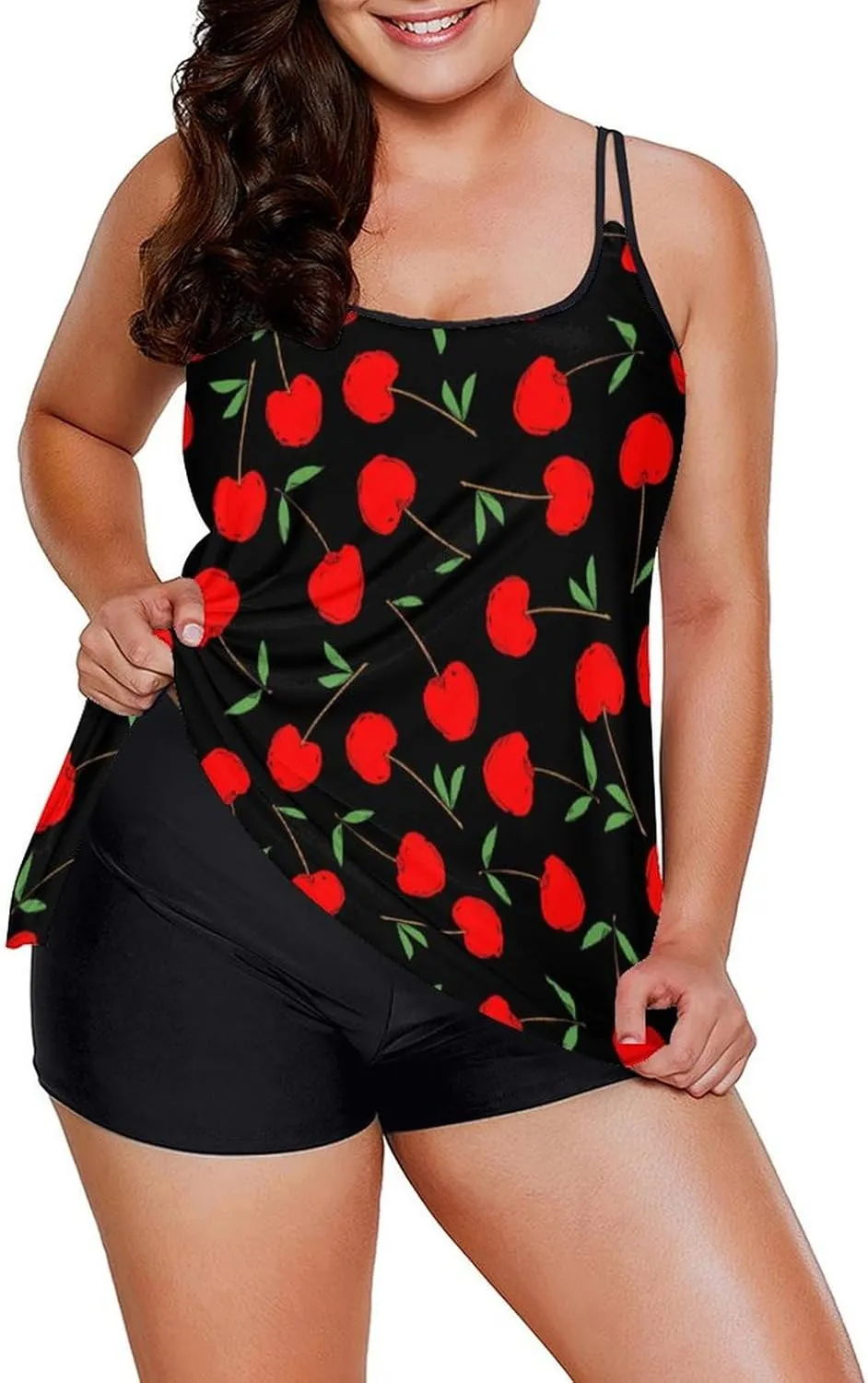 Womens Tankini Swimsuits for Women Two Piece Tummy Control Bathing Suits Swim Tank Top with Boyshorts